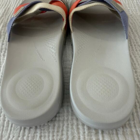 FitFlop iQushion Slides Size EU 42 US 10 Gray Cream Coral Lavender Sandal - Picture 8 of 10